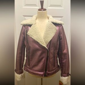 Metallic Pink Vegan Jacket 💕